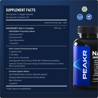 PEAKR Men’s NAD+ Vitality Complex