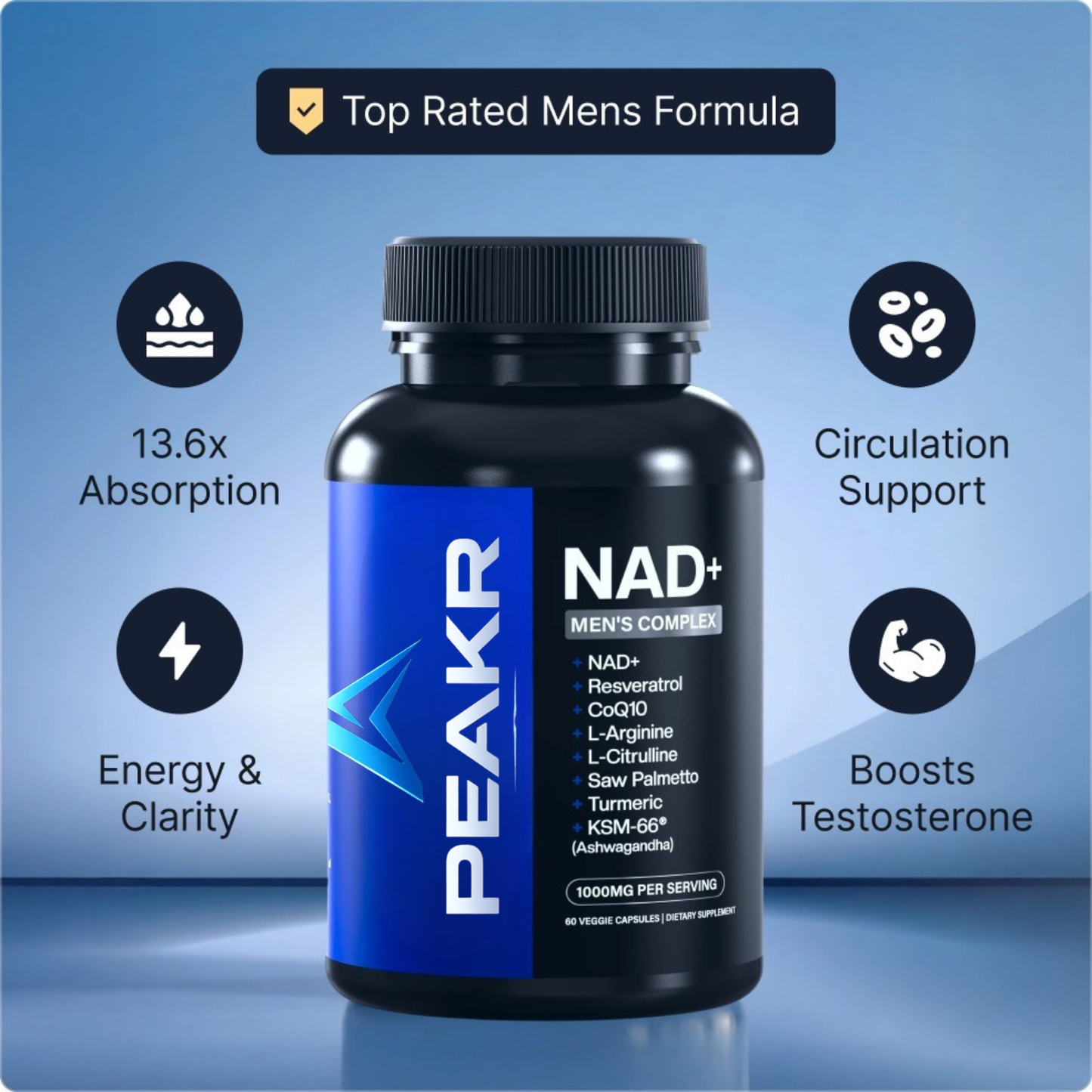 PEAKR Men’s NAD+ Vitality Complex